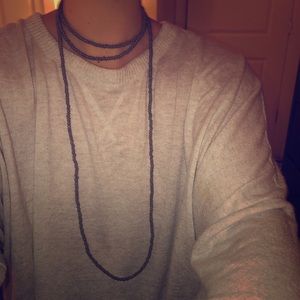 Gray Wrap Necklace